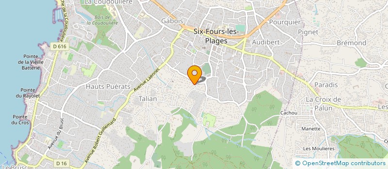 localisation de l'entreprise MADAME ELODIE SERRA à SIX-FOURS-LES-PLAGES