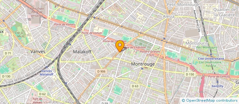 localisation de l'entreprise MADAME ELODIE STEPHANIE ESCOFFIER  MONTROUGE
