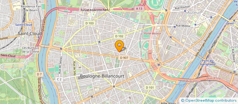 localisation de l'entreprise MADAME ELODIE SUTTER à BOULOGNE-BILLANCOURT