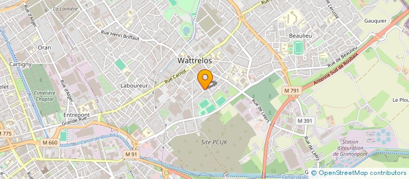 localisation de l'entreprise MADAME ELODIE TATE  WATTRELOS