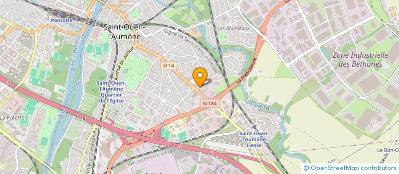 localisation de l'entreprise MADAME ELODIE THIEBAUT  SAINT-OUEN-L'AUMONE