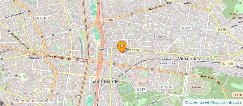 localisation de l'entreprise MADAME ELODIE THORENT à VINCENNES