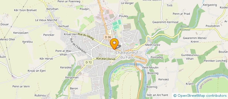 localisation de l'entreprise MADAME ELODIE TOULANCOAT à CHATEAUNEUF-DU-FAOU
