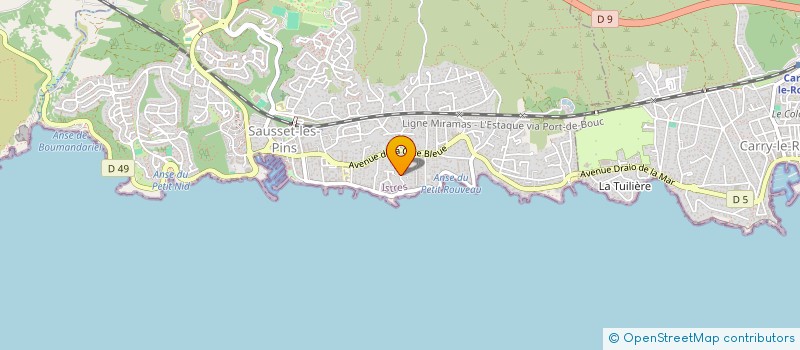 localisation de l'entreprise MADAME ELODIE TRACLET  SAUSSET-LES-PINS