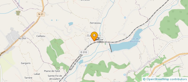 localisation de l'entreprise MADAME ELODIE TRECCANI  BAJAMONT