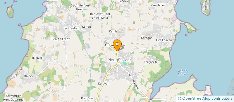 localisation de l'entreprise MADAME ELODIE TRIBEHOU  PLOUGRESCANT