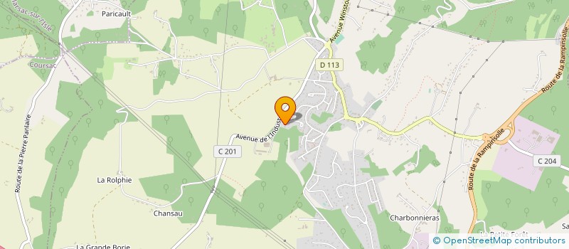 localisation de l'entreprise MADAME ELODIE TROCHON  AGONAC