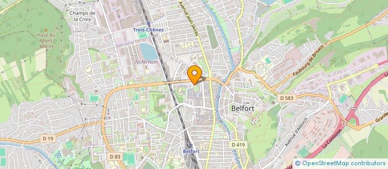 localisation de l'entreprise MADAME ELODIE VAUBOURG  BELFORT