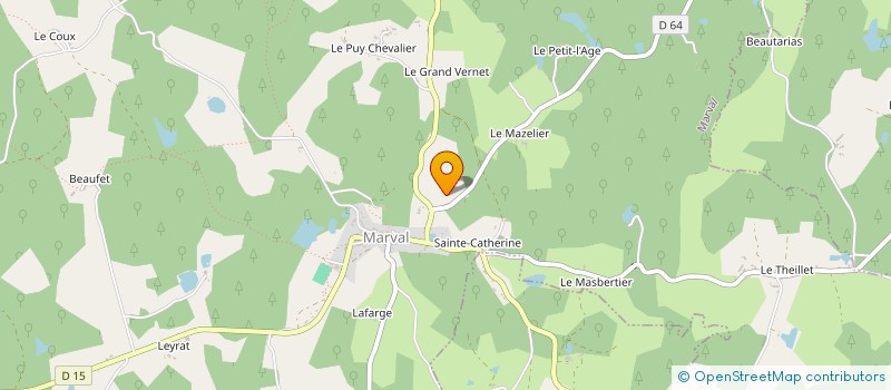 localisation de l'entreprise MADAME ELODIE VEYSSIERE à MARVAL