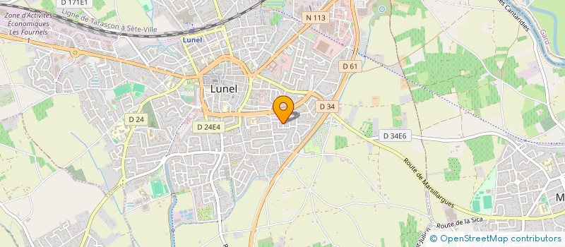 localisation de l'entreprise MADAME ELODIE VIALA  LUNEL