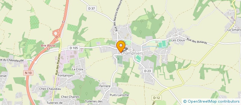 localisation de l'entreprise MADAME ELODIE VIGIER à CHAMPNIERS