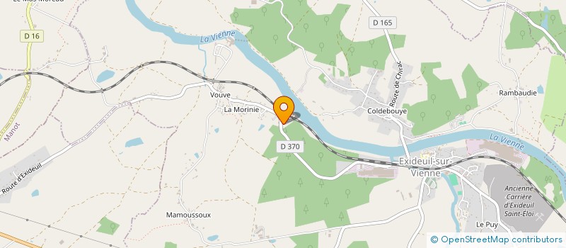localisation de l'entreprise MADAME ELODIE VILLAUTREIX à EXIDEUIL-SUR-VIENNE
