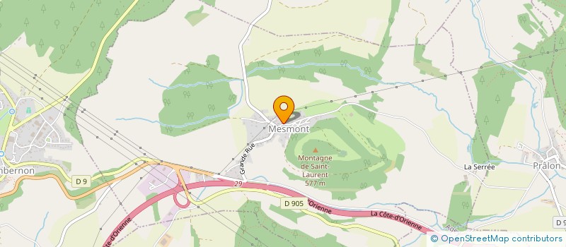 localisation de l'entreprise MADAME ELODIE VILMAIN  MESMONT