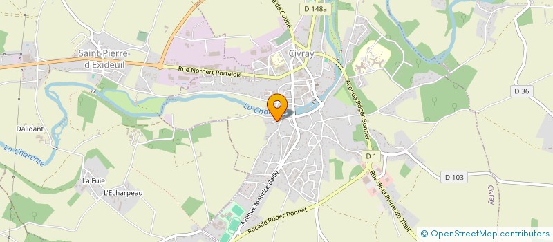 localisation de l'entreprise MADAME ELODIE VINCELOT  CIVRAY