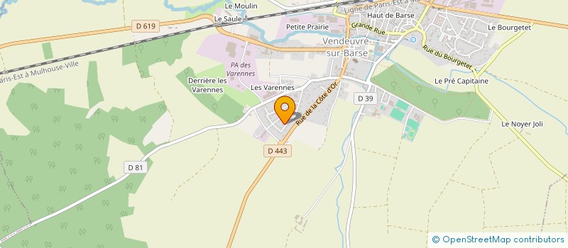 localisation de l'entreprise MADAME ELODIE VRIET  VENDEUVRE-SUR-BARSE