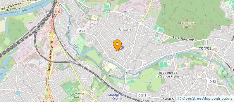 localisation de l'entreprise MADAME ELODIE ZOUAGUI  CROSNE