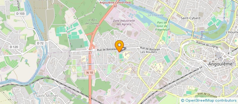 localisation de l'entreprise MADAME ELODY FORT à ANGOULEME