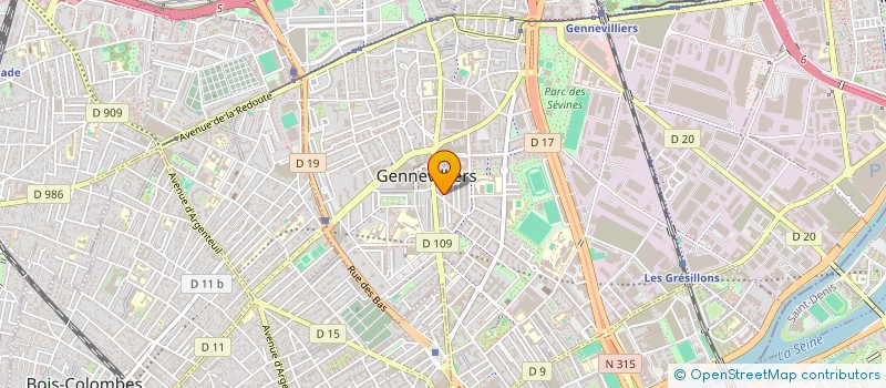 localisation de l'entreprise MADAME ELODY RASSELET à GENNEVILLIERS