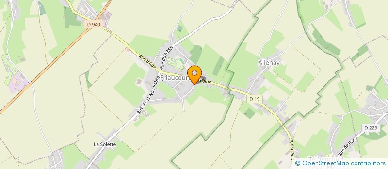 localisation de l'entreprise MADAME ELOISE BERTHAUX  FRIAUCOURT