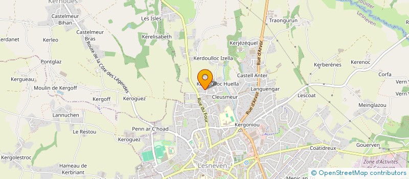 localisation de l'entreprise MADAME ELOISE KERDRAON  LESNEVEN