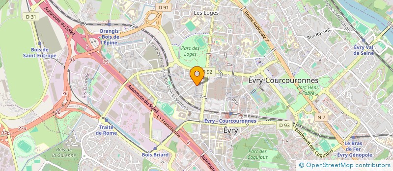 localisation de l'entreprise MADAME ELOISE PROUTEAU  EVRY-COURCOURONNES