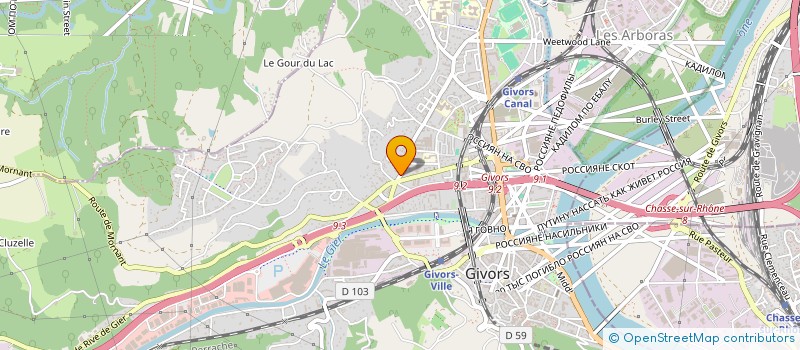 localisation de l'entreprise MADAME ELOISE VAN HOUTEGHEM à GIVORS