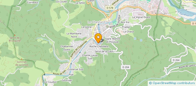 localisation de l'entreprise MADAME ELSA BARATAULT  LE CHEYLARD