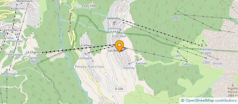 localisation de l'entreprise MADAME ELSA BONNEVIE-PERRIER  PEISEY-NANCROIX