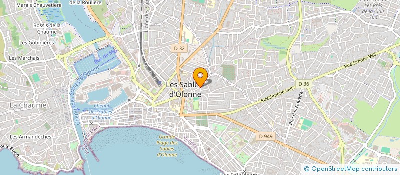 localisation de l'entreprise MADAME ELSA DESCHAMPS à LES SABLES D'OLONNE