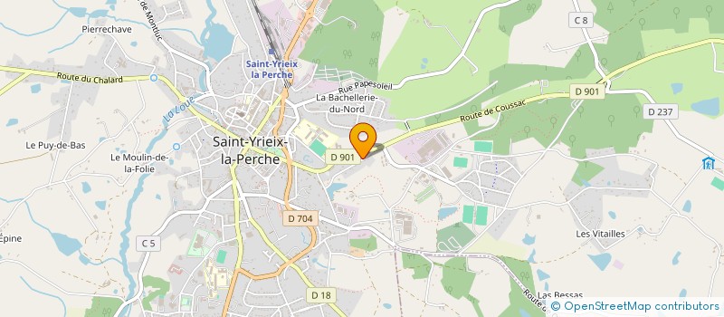 localisation de l'entreprise MADAME ELSA ECHALLIER  SAINT-YRIEIX-LA-PERCHE