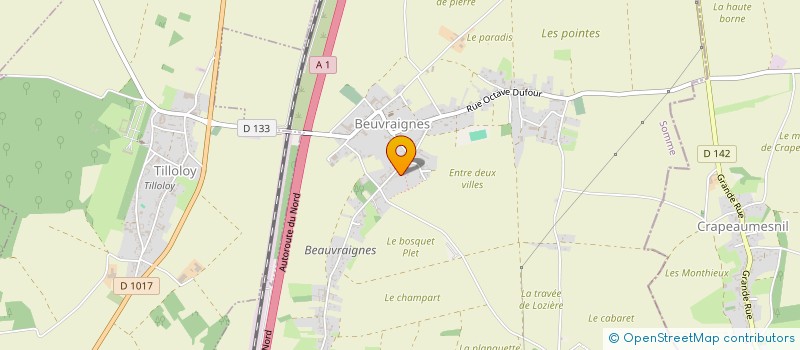 localisation de l'entreprise MADAME ELSA FOUBERT  BEUVRAIGNES