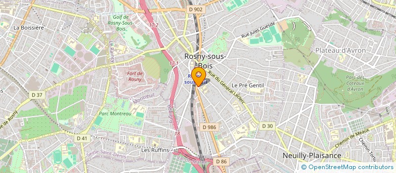 localisation de l'entreprise MADAME ELSA RIGAUX à ROSNY-SOUS-BOIS