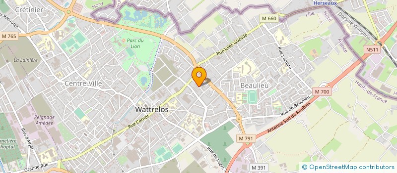 localisation de l'entreprise MADAME ELSIE SCHONOOGHE  WATTRELOS