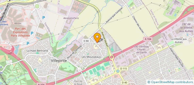 localisation de l'entreprise MADAME ELVINA GENE à VILLEPINTE