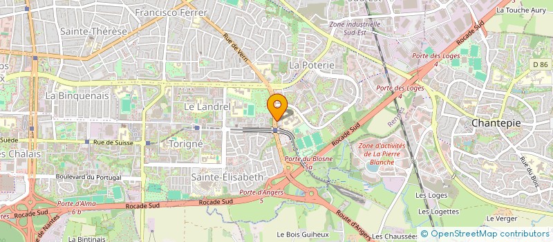 localisation de l'entreprise MADAME ELVINA ROUSSEAU  RENNES