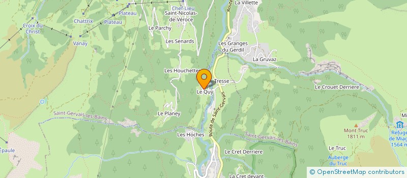 localisation de l'entreprise MADAME ELVINA VAILLEND à LES CONTAMINES-MONTJOIE