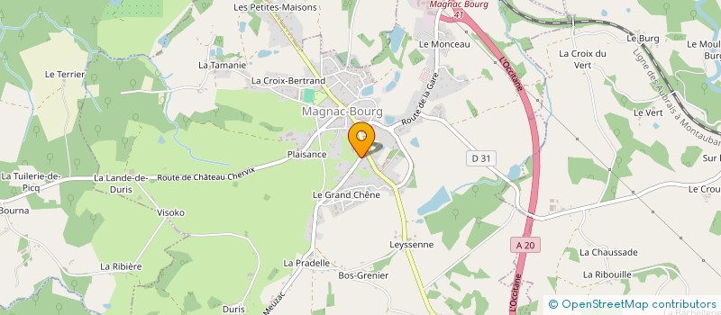 localisation de l'entreprise MADAME ELVIRE BLANC à MAGNAC-BOURG