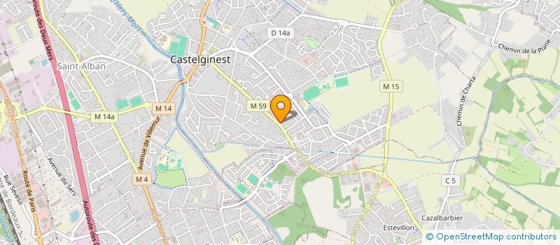 localisation de l'entreprise MADAME ELYANE CAUSSE  CASTELGINEST