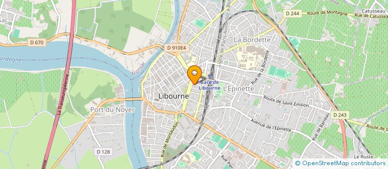 localisation de l'entreprise MADAME ELYANE PUJADE à LIBOURNE