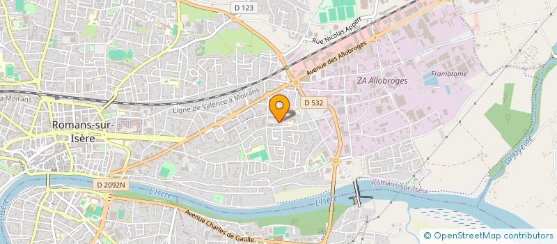 localisation de l'entreprise MADAME ELYNA RAHARINIRINA  ROMANS-SUR-ISERE