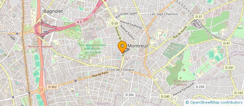 localisation de l'entreprise MADAME ELYSA FRIHI  MONTREUIL