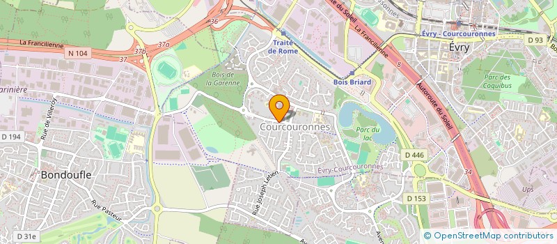 localisation de l'entreprise MADAME ELYSABETH FITTE  EVRY-COURCOURONNES