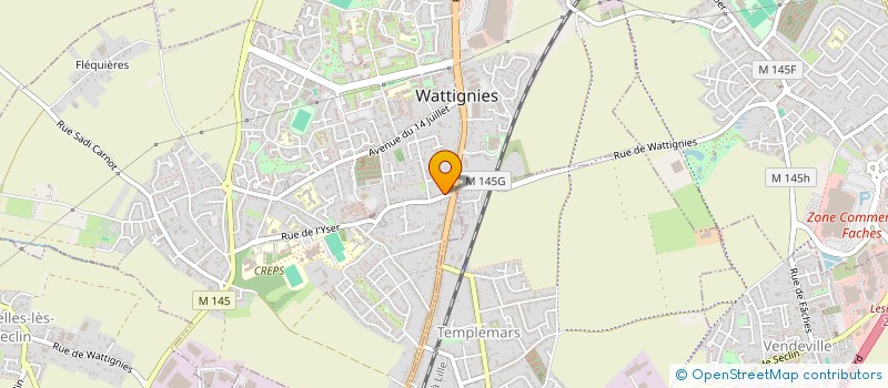 localisation de l'entreprise MADAME ELZBIETA WIELGOSZ  WATTIGNIES