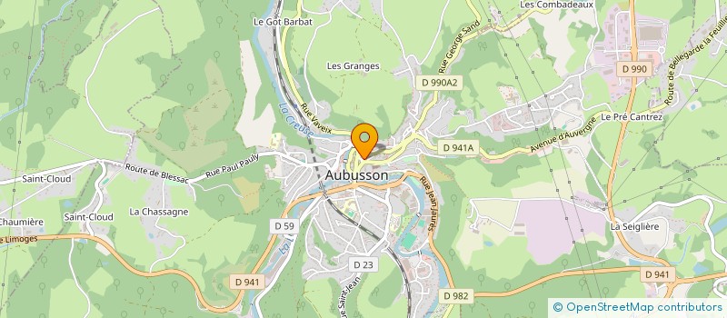 localisation de l'entreprise MADAME EMELIE GILSON à AUBUSSON