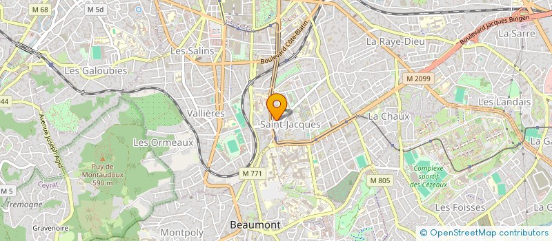 localisation de l'entreprise MADAME EMELINE AUCLAIR  CLERMONT-FERRAND