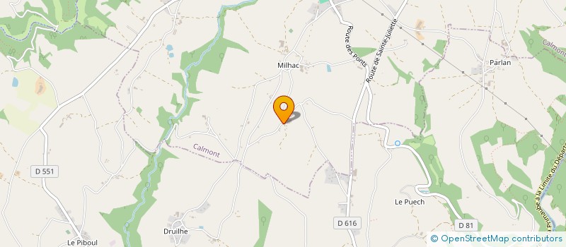 localisation de l'entreprise MADAME EMELINE BLANC  CALMONT