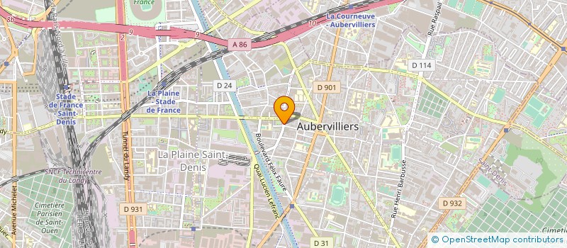 localisation de l'entreprise MADAME EMELINE BONHOMME à AUBERVILLIERS