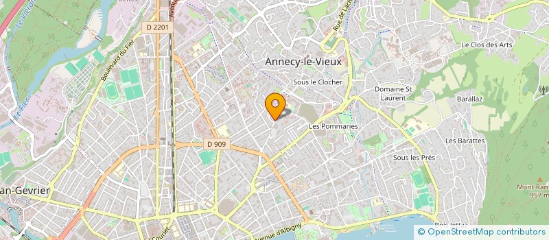 localisation de l'entreprise MADAME EMELINE FAVRE-MARGOT  ANNECY