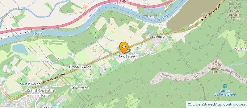 localisation de l'entreprise MADAME EMELINE FLORES  SAINT-QUENTIN-SUR-ISERE