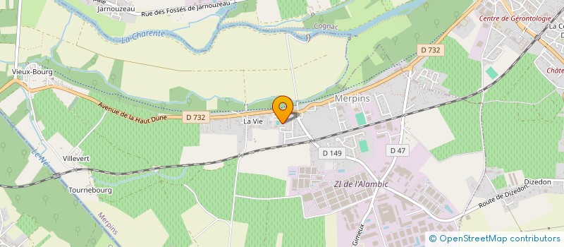 localisation de l'entreprise MADAME EMELINE GALLAU  MERPINS